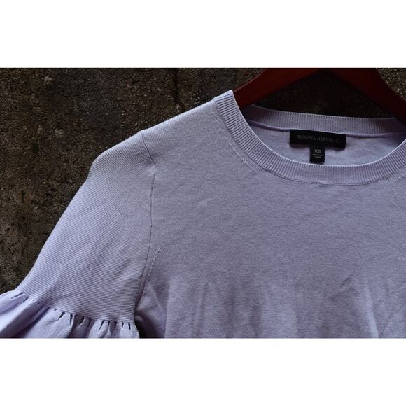 Banana Republic Lilac Ruffle Sleeve Knit Top - XS - Picture 3 of 4